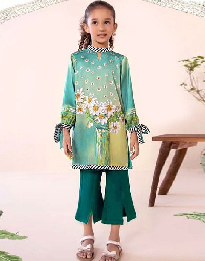 Digital Print 2-Piece Lawn Suit for Girls