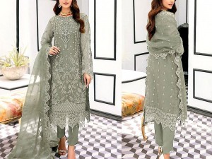 Heavy Embroidered with Handwork Organza Wedding Dress 2023 Price in Pakistan