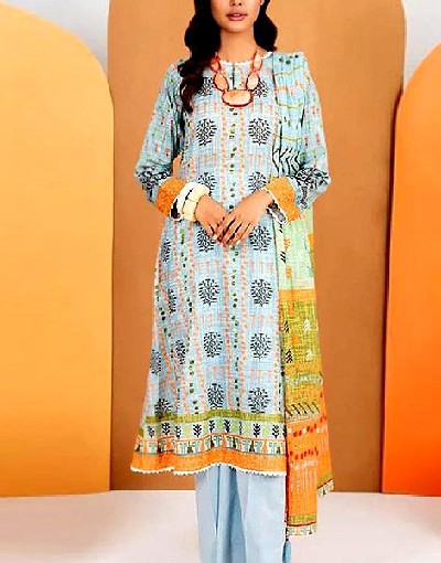 Digital Print Premium Quality Lawn Dress with Voil Lawn Dupatta Price in Pakistan