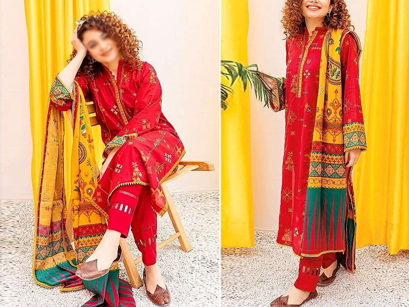 Trendy Embroidered Lawn Dress 2024 with Organza Dupatta Price in Pakistan