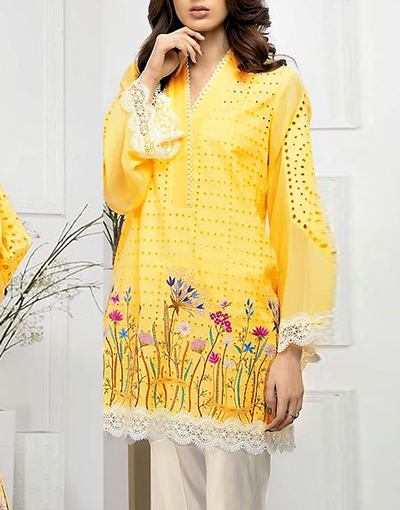 2-Piece Chikankari Embroidered Lawn Dress 2023 Price in Pakistan