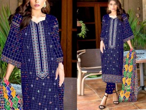 Embroidered Lawn Dress 2023 with Chiffon Dupatta Price in Pakistan