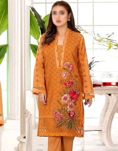 Embroidered Chikankari Lawn Suit 2023 with Printed Chiffon Dupatta Price in Pakistan