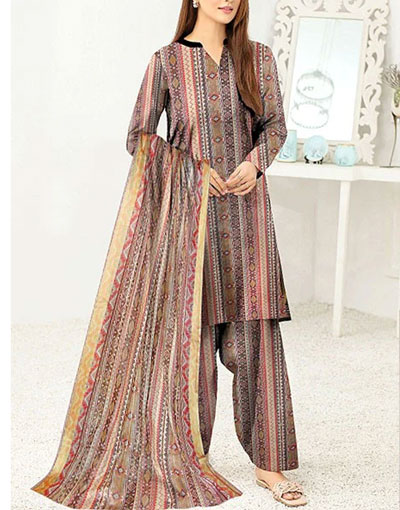 Digital All-Over Print Lawn Dress with Diamond Dupatta Price in Pakistan
