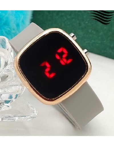 LED Touch Screen Rubber Strap Watch for Kids - Grey Price in Pakistan
