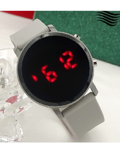 LED Touch Screen Rubber Strap Watch for Kids - Grey Price in Pakistan