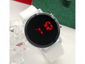 LED Touch Screen Rubber Strap Watch for Kids - White Price in Pakistan