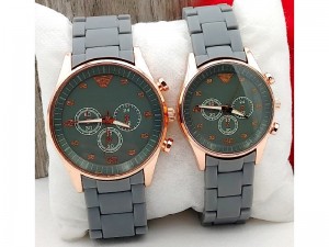 Pack of 2 Stylish Rubber Chain Watch for Couple Price in Pakistan