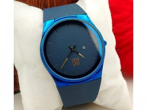 Trendy Men's Blue Rubber Strap Watch Price in Pakistan