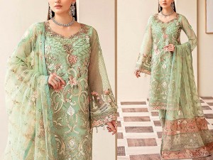 Luxury Handwork Heavy Embroidered Organza Wedding Dress 2023 Price in Pakistan