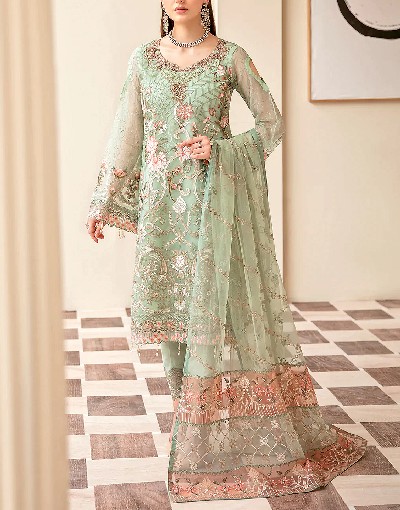 Luxury Handwork Heavy Embroidered Organza Wedding Dress 2023