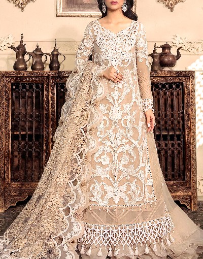 Luxury Handwork Heavy Embroidered Organza Wedding Dress 2024 Price in Pakistan