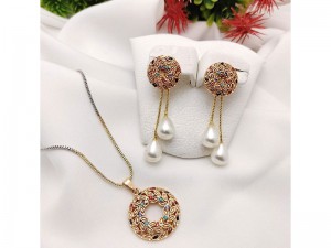 Multicolor Gold Plated Locket Set Price in Pakistan