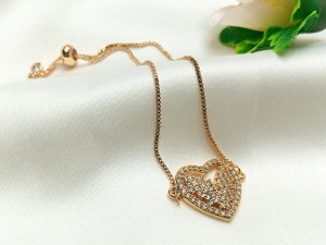 Gold Plated Heart Shape Bracelet for Girls Price in Pakistan