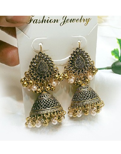 Antique Style Golden Jhumki Earrings for Girls Price in Pakistan