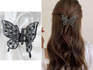 Elegant Butterfly Shaped Hair Clip - Black Price in Pakistan