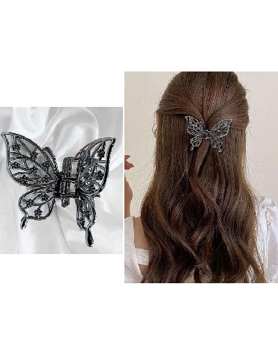 Elegant Butterfly Shaped Hair Clip - Black Price in Pakistan