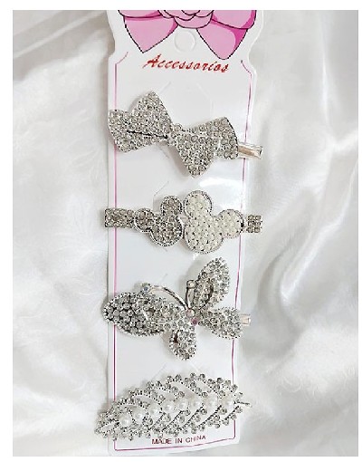 Pack of 4 Beautiful Hair Clips for Girls Price in Pakistan