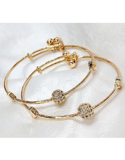 Pair of Adjustable Golden Bracelet Kara for Women Price in Pakistan