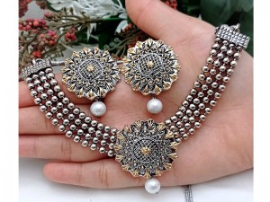 Antique Finish Turkish Necklace with Earrings Price in Pakistan