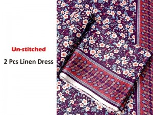 Digital All-Over Print 2-Piece Linen Dress Price in Pakistan