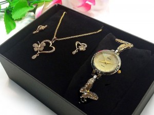Elegant Butterfly Shape Jewellery & Watch Gift Set with Gift Box Price in Pakistan