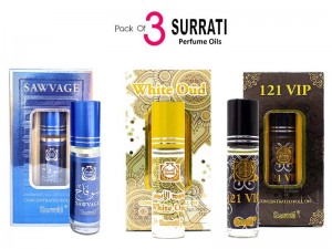Pack of 3  Surrati Perfume Oils Price in Pakistan