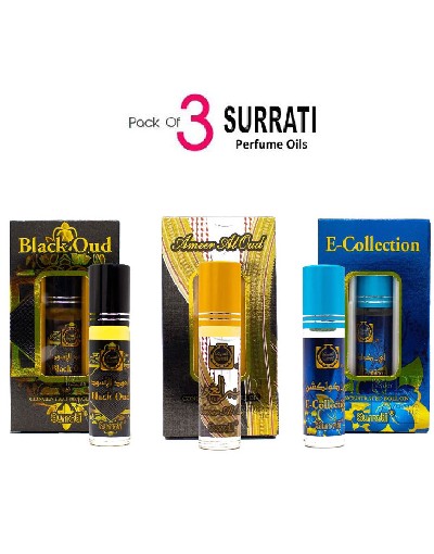 Pack of 3  Surrati Perfume Oils