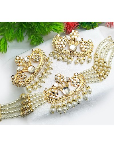 Turkish Crown Shape Choker Set with Earrings Price in Pakistan