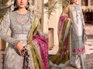 Luxury Heavy Embroidered Organza Wedding Dress 2023 Price in Pakistan