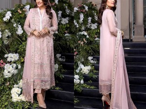 Heavy Embroidered Fancy Chiffon Wedding Dress 2024 Price in Pakistan