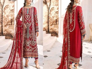 Luxury Heavy Embroidered Chiffon Wedding Dress 2024