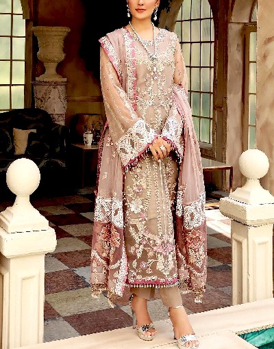 Handwork Heavy Embroidered Organza Party Wear Dress 2024 Price in Pakistan