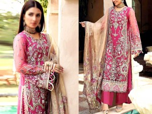 Luxury Handowrk Heavy Embroidered Organza Wedding Dress 2023 Price in Pakistan