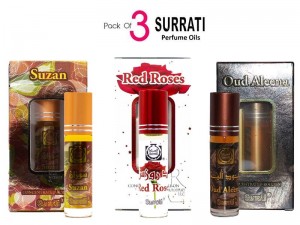 Pack of 3 Surrati Perfume Oils for Her Price in Pakistan
