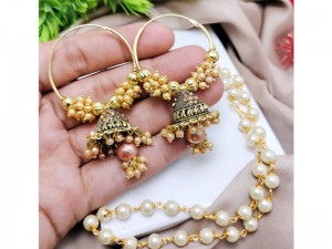 Indian Long Mala with Antique Jhumkis Price in Pakistan