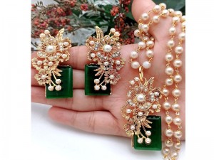 Turkish Gold Polish Jewelry Set with Earrings Price in Pakistan