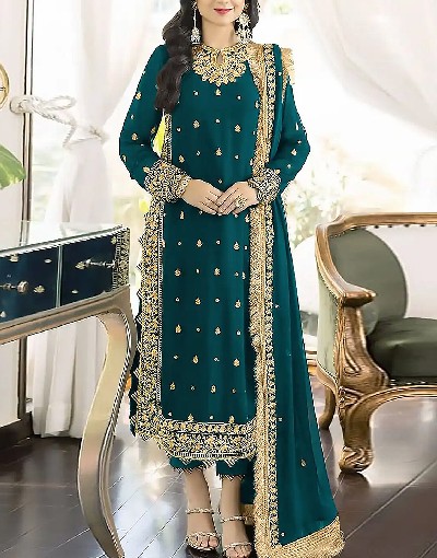 Heavy Embroidered Formal Chiffon Wedding Dress 2023 Price in Pakistan