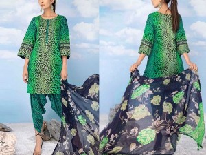 Digital All-Over Print Cambric Cotton Suit with Diamond Dupatta Price in Pakistan