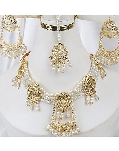 Stylish Pearls Choker Set with Earrings & Teeka Price in Pakistan