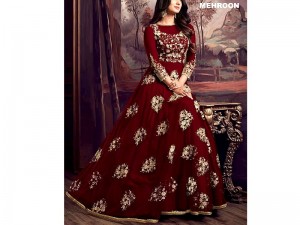 Readymade 2-Piece Embroidered Organza Maxi Dress Price in Pakistan