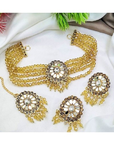 Indian Farshiya Choker Set with Tika