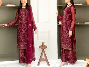 Heavy Embroidered Fancy Chiffon Party Wear Dress 2024 Price in Pakistan