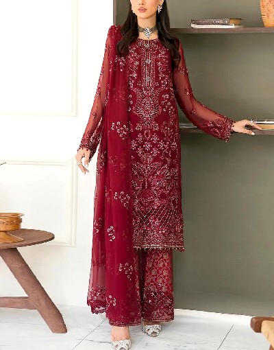 Heavy Embroidered Fancy Chiffon Party Wear Dress 2024 Price in Pakistan