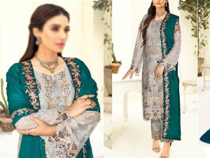 Luxury Handwork  &  Embroidered Organza Party Dress 2024  (Same As Original) Price in Pakistan