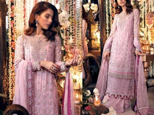 Luxury Handwork Heavy Embroidered Organza Wedding Dress Price in Pakistan