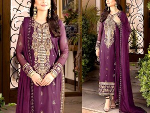 Elegant Embroidered Chiffon Party Wear Dress 2023 Price in Pakistan