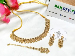 Adorable Necklace Jewelry Set with Earrings & Tikka Price in Pakistan
