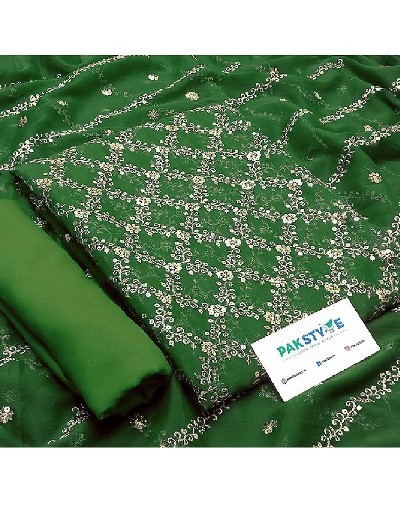 Heavy Embroidered Chiffon Party Wear Dress 2023 with Embroidered Chiffon Dupatta Price in Pakistan