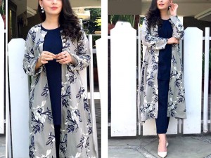 3-Piece Readymade Floral Print Gown Style Silk Dress Price in Pakistan